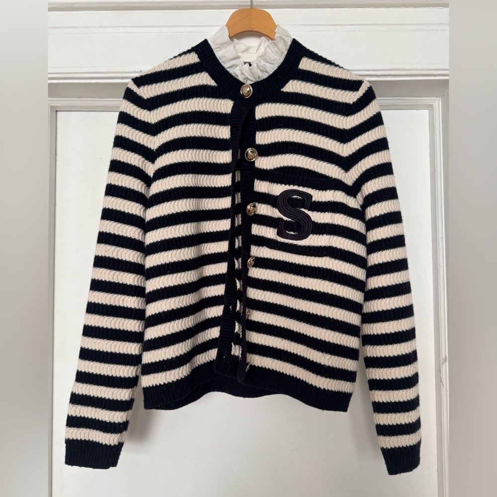 Sandro Striped Black and White Women's cardigan